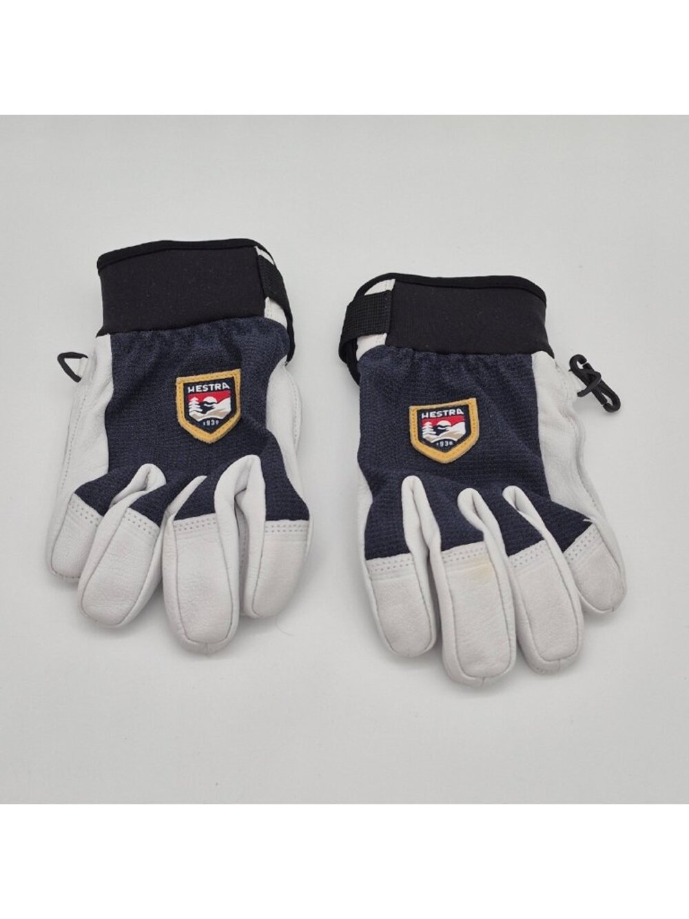 Hestra Army Leather Patrol Jr. Kids Ski Gloves Navy Size 4 Insulated 5-Finger